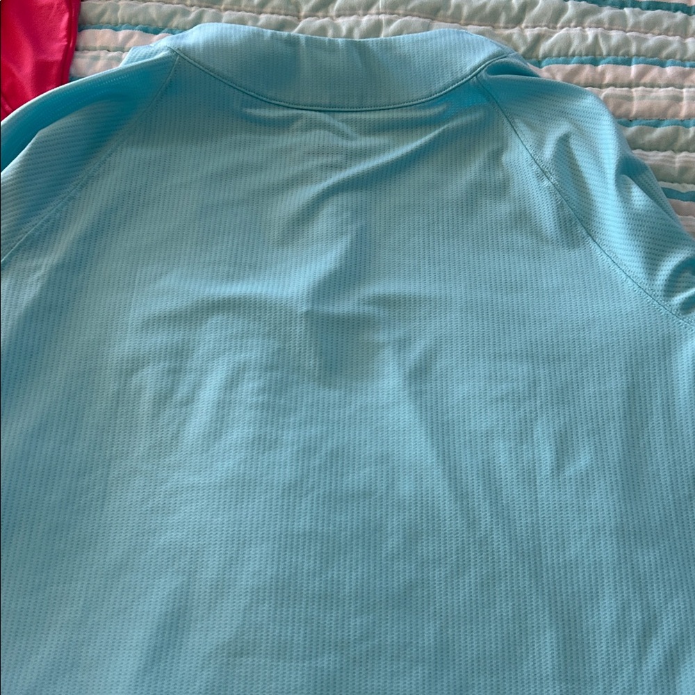 Nike Light Blue Half-Zip Pullover with Black Swoosh - Picture 5 of 5